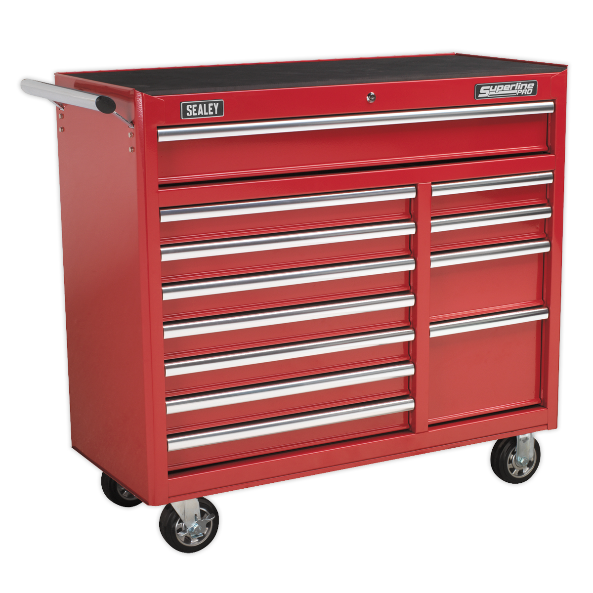 Sealey Rollcab 12 Drawer with Ball-Bearing Slides Heavy-Duty - Red AP41120