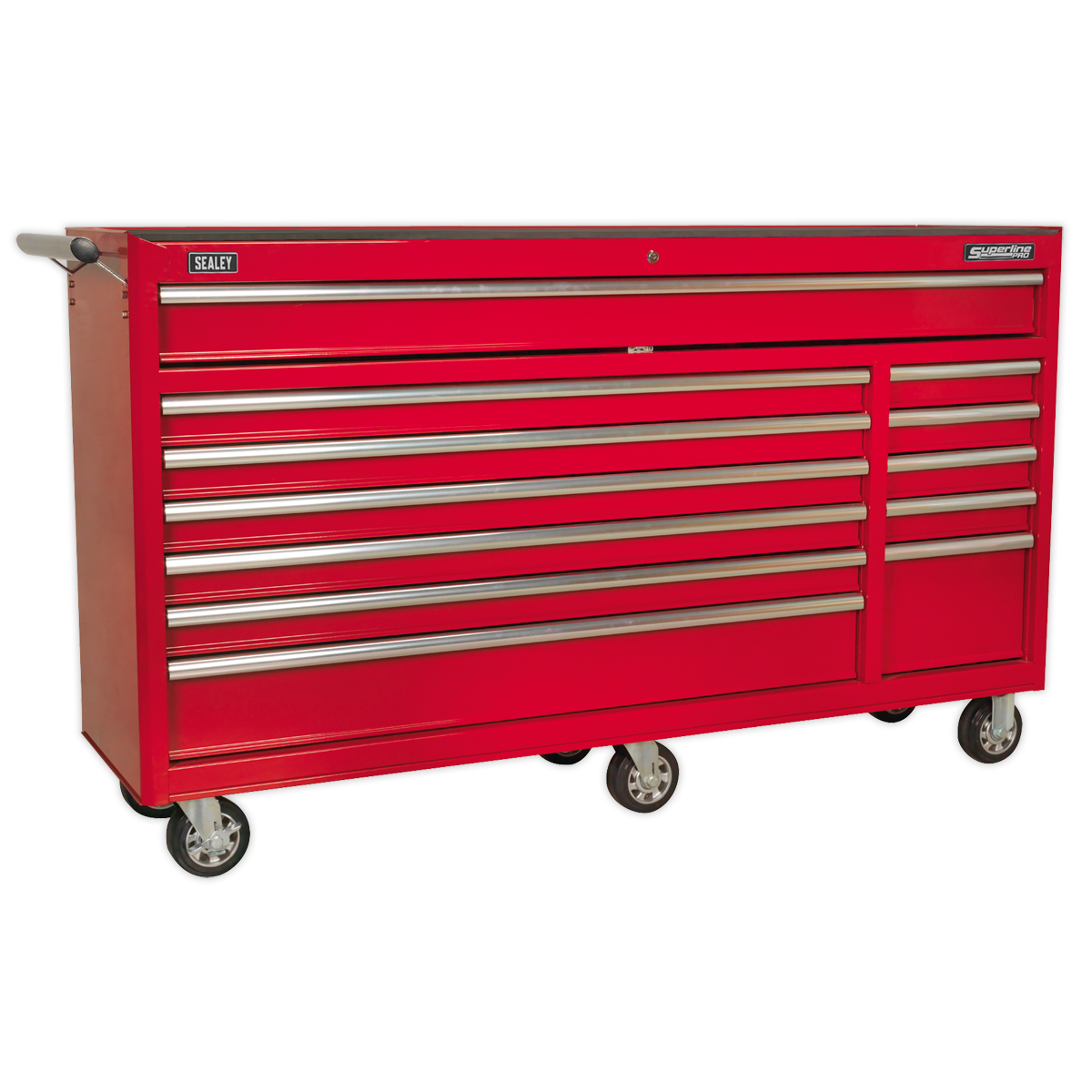 Sealey Rollcab 12 Drawer with Ball-Bearing Slides Heavy-Duty - Red AP6612