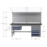 Sealey 1.5m Complete Industrial Workstation & Cabinet Combo