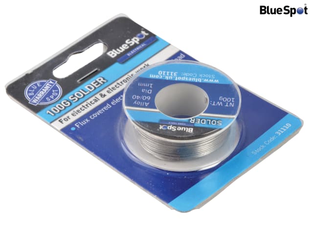 BlueSpot Tools Flux Covered Solder 100g 60/40