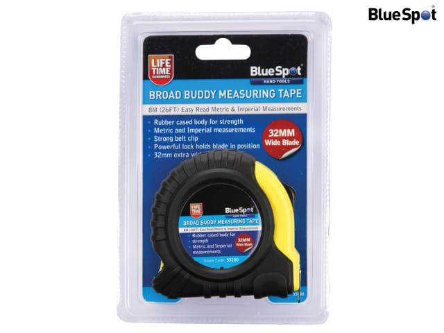 BlueSpot Tools Broad Buddy Pocket Tape 8m/26ft (Width 32mm)
