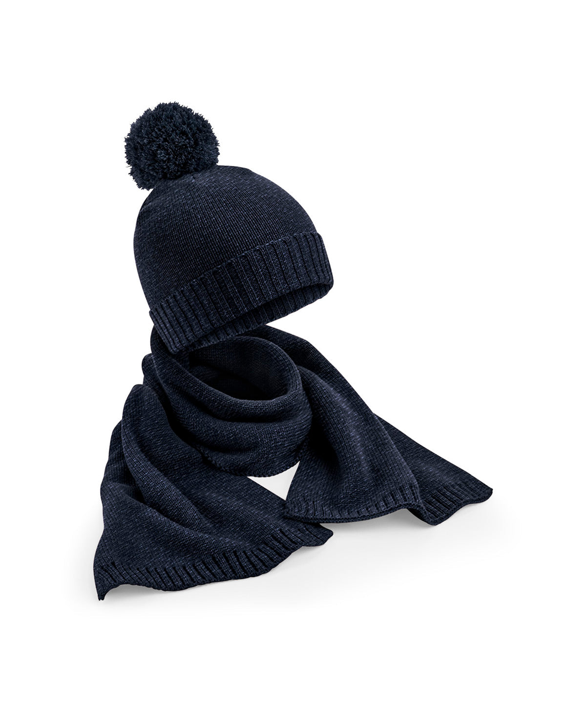 Beechfield Knitted Scarf And Beanie Gift Set