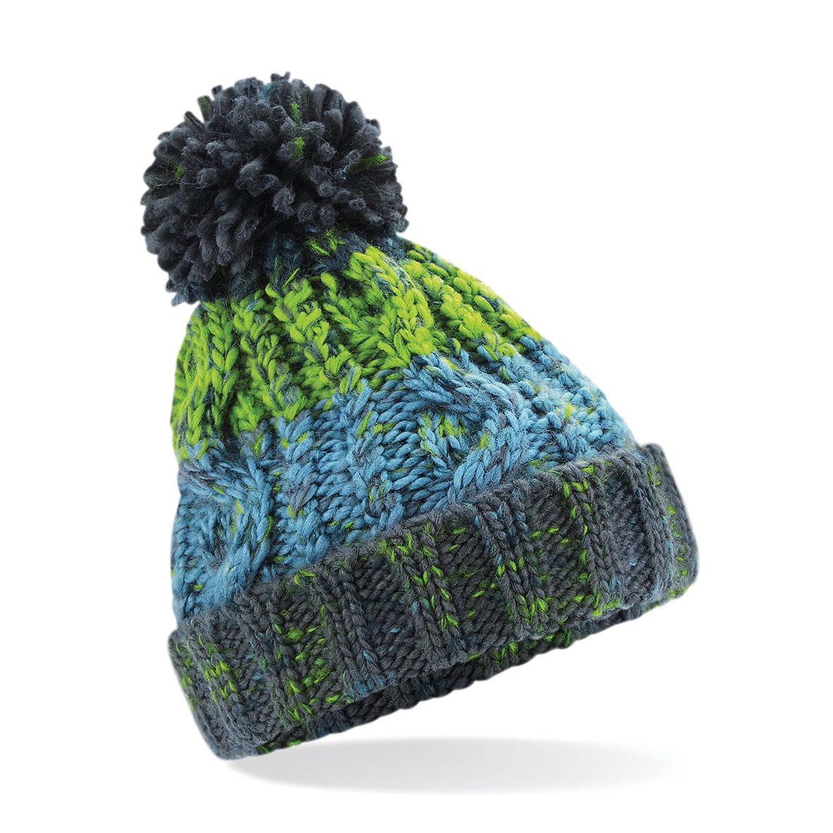 Beechfield Junior Corkscrew Pom Pom Beanie