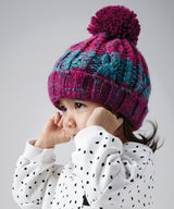 Beechfield Junior Corkscrew Pom Pom Beanie