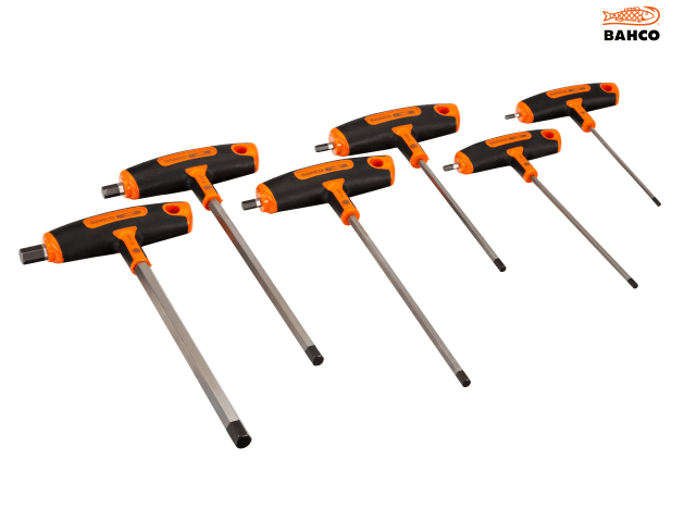 Bahco 903T-1 T-Handle Hex Screwdriver Set, 6 Piece