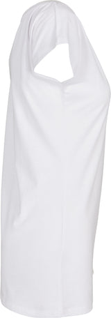 Build Your Brand Basic Women's Wide Neck Tee - White