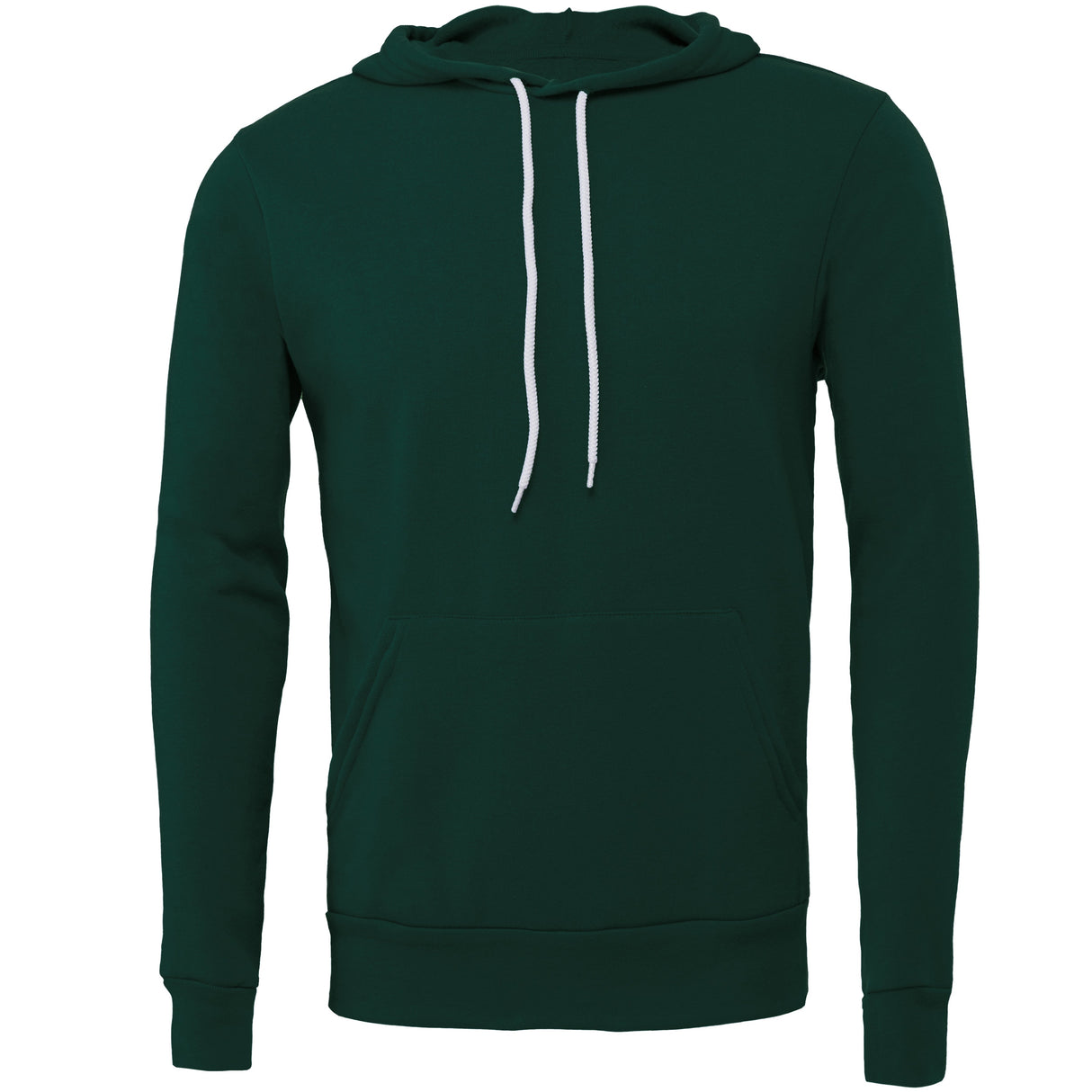 Bella Canvas Unisex Polycotton Fleece Pullover Hoodie - Forest