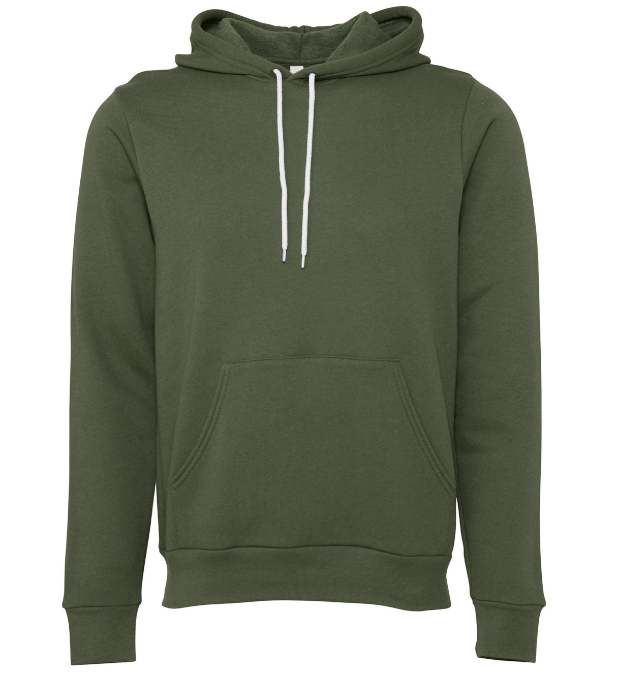 Bella Canvas Unisex Polycotton Fleece Pullover Hoodie - Military Green