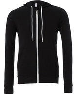 Bella Canvas Unisex Polycotton Fleece Full-Zip Hoodie - Black