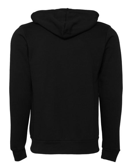 Bella Canvas Unisex Polycotton Fleece Full-Zip Hoodie - DTG Black