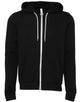 Bella Canvas Unisex Polycotton Fleece Full-Zip Hoodie - DTG Black