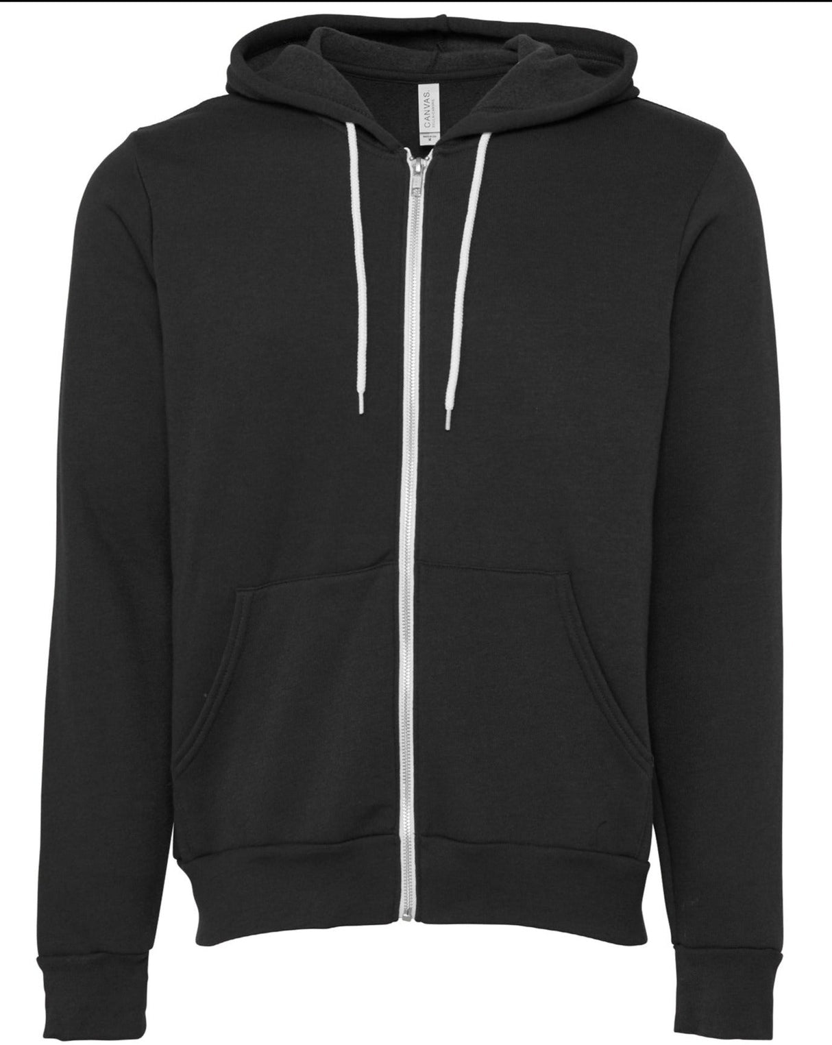 Bella Canvas Unisex Polycotton Fleece Full-Zip Hoodie - DTG Dark Grey