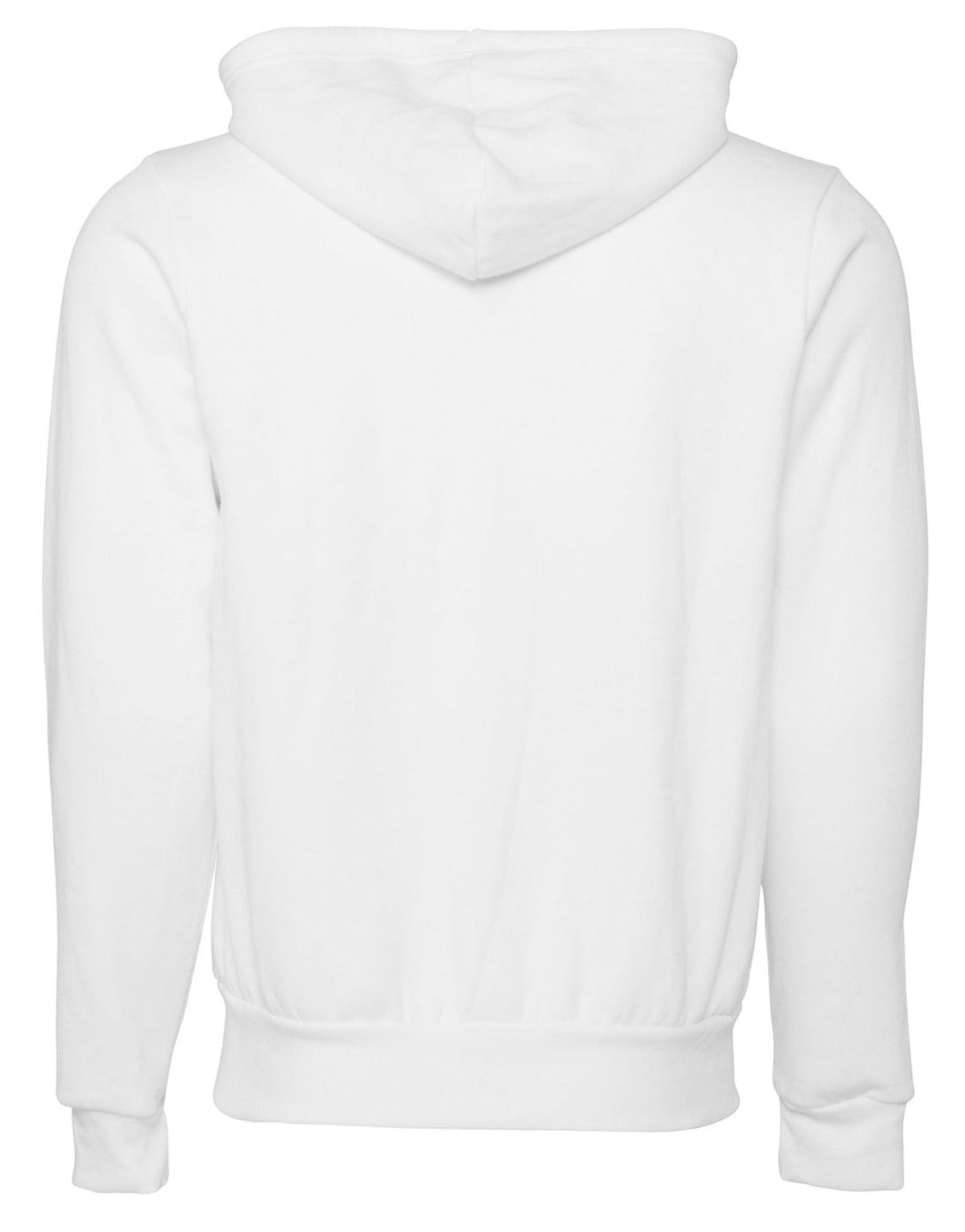 Bella Canvas Unisex Polycotton Fleece Full-Zip Hoodie - DTG White