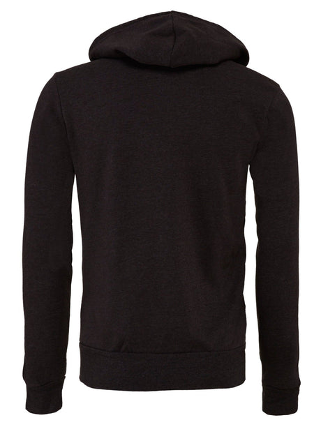 Bella Canvas Unisex Polycotton Fleece Full-Zip Hoodie - Dark Grey Heather