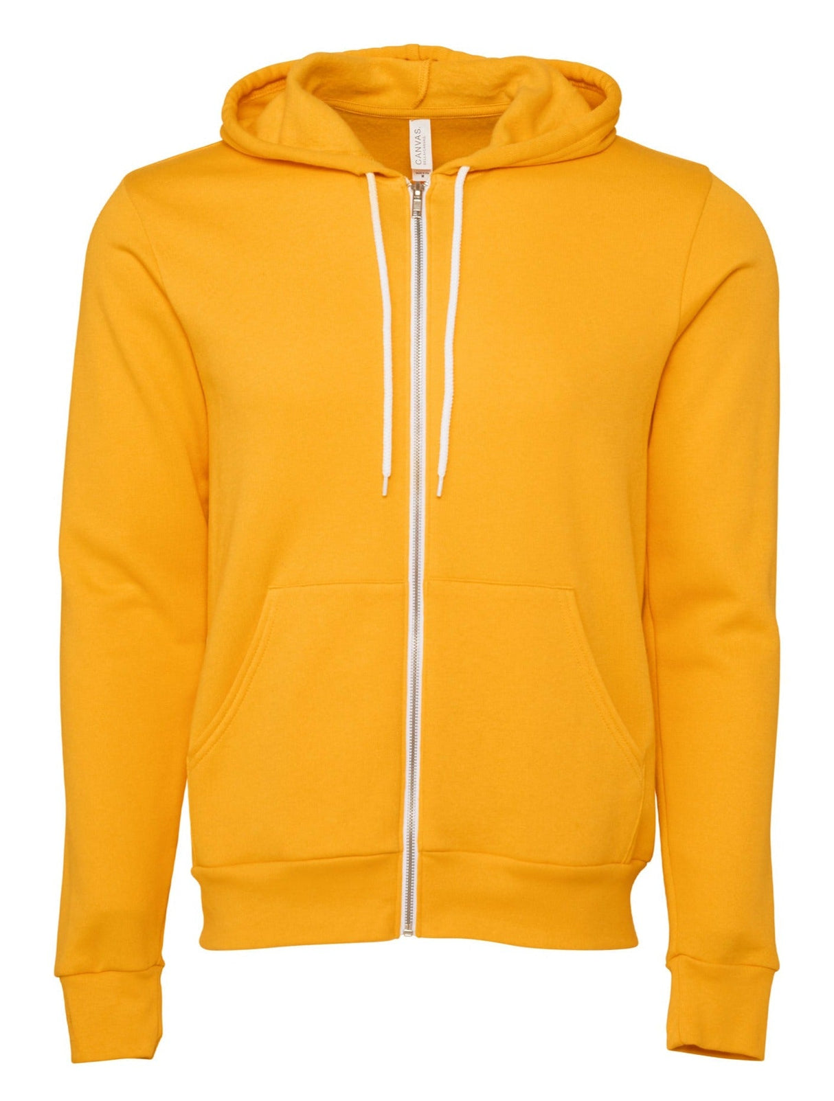 Bella Canvas Unisex Polycotton Fleece Full-Zip Hoodie - Gold