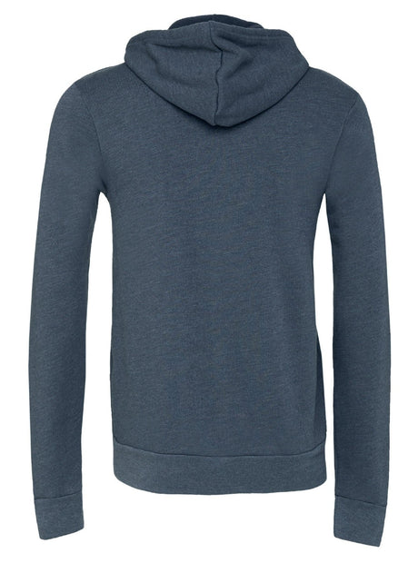 Bella Canvas Unisex Polycotton Fleece Full-Zip Hoodie - Heather Navy