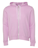 Bella Canvas Unisex Polycotton Fleece Full-Zip Hoodie - Lilac