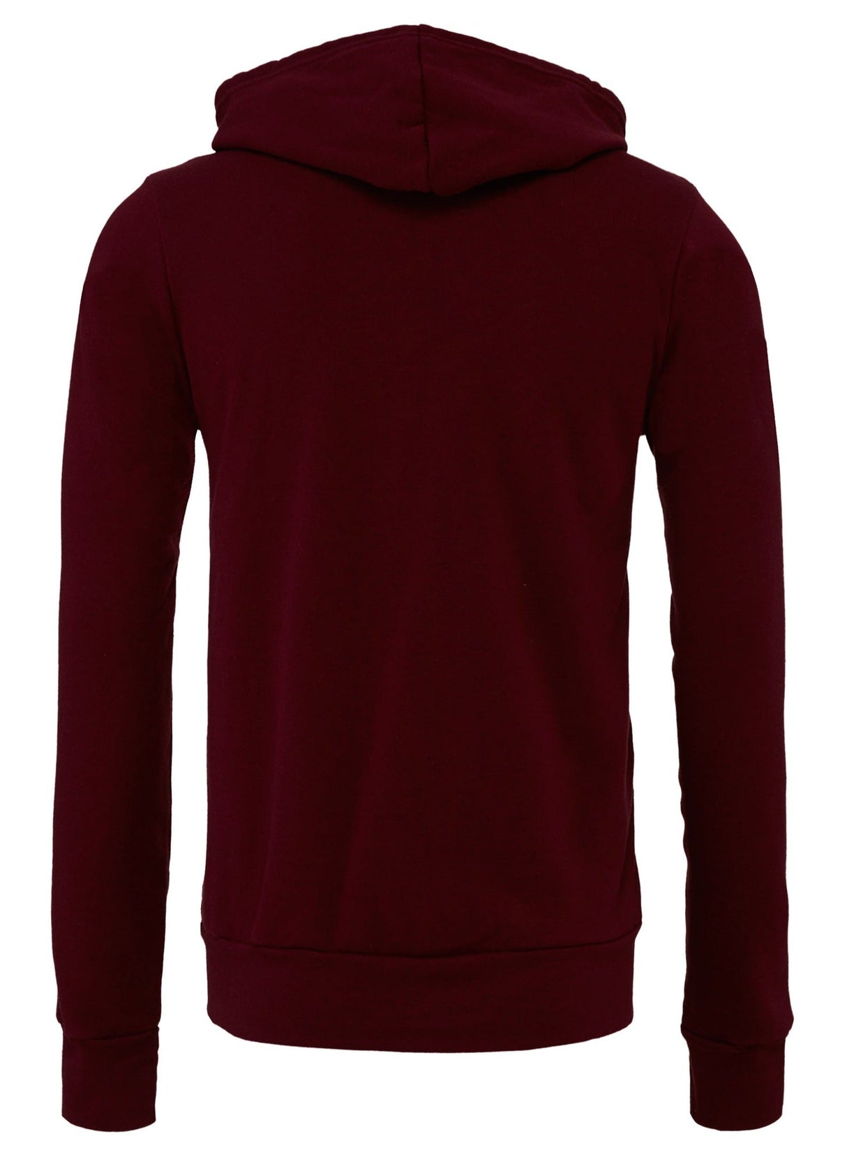 Bella Canvas Unisex Polycotton Fleece Full-Zip Hoodie - Maroon