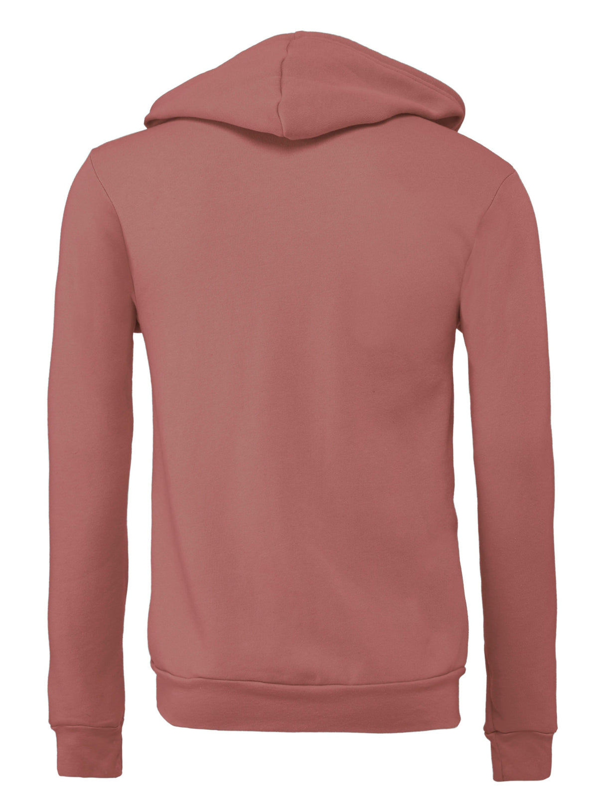 Bella Canvas Unisex Polycotton Fleece Full-Zip Hoodie - Mauve