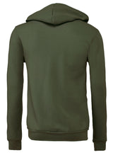 Bella Canvas Unisex Polycotton Fleece Full-Zip Hoodie - Military Green