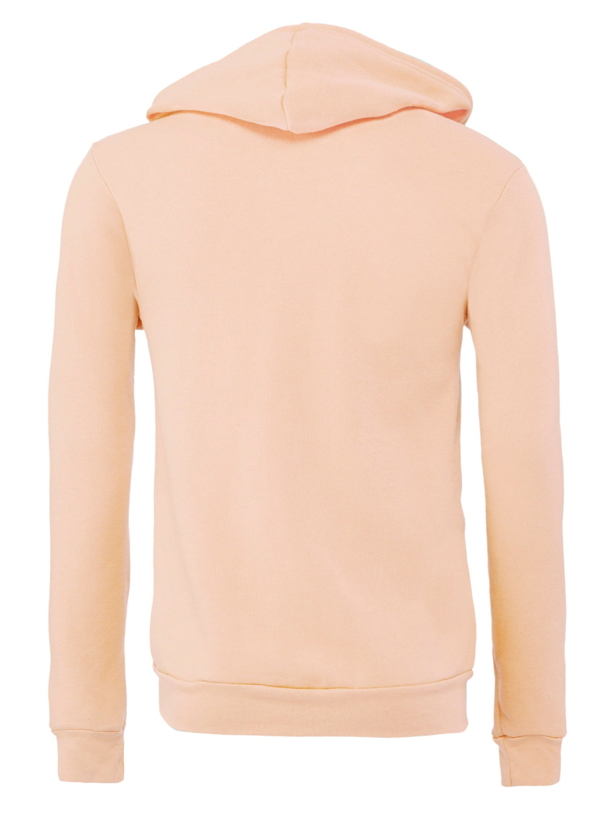 Bella Canvas Unisex Polycotton Fleece Full-Zip Hoodie - Peach