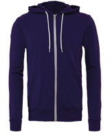 Bella Canvas Unisex Polycotton Fleece Full-Zip Hoodie - Team Purple