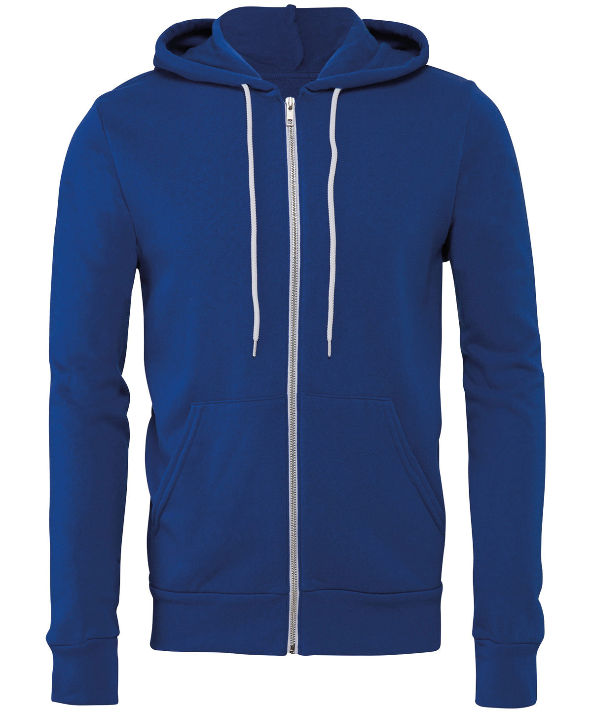 Bella Canvas Unisex Polycotton Fleece Full-Zip Hoodie - True Royal