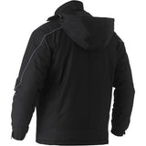 Bisley Flex & Move Heavy Duty Dobby Jacket Silver Zip #colour_black