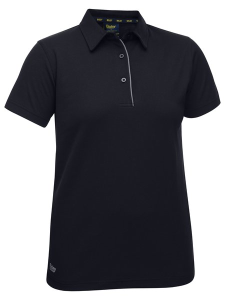 Bisley Womens Polo Short Sleeve Cotton/Polyester #colour_black