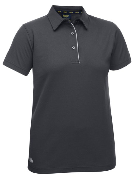 Bisley Womens Polo Short Sleeve Cotton/Polyester #colour_charcoal