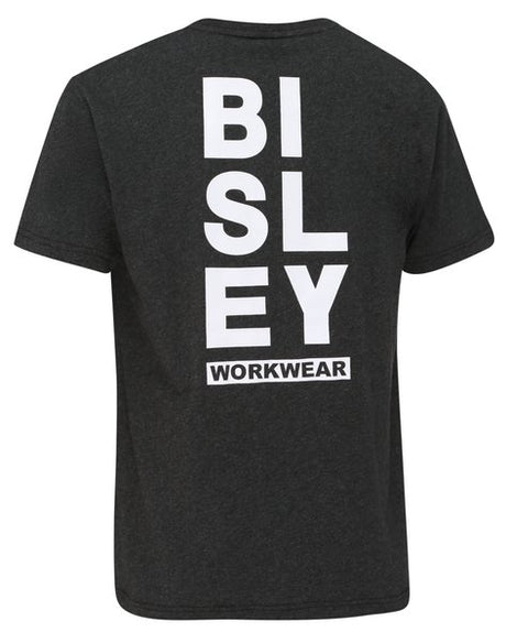 Bisley Vertical Logo Tee 190gsm #colour_charcoal