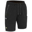 Bisley Shorts Flx & Move™ 4-Way Stretch Elastic Waist Cargo 170gsm #colour_black