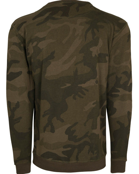 Build Your Brand Camo Crew Neck