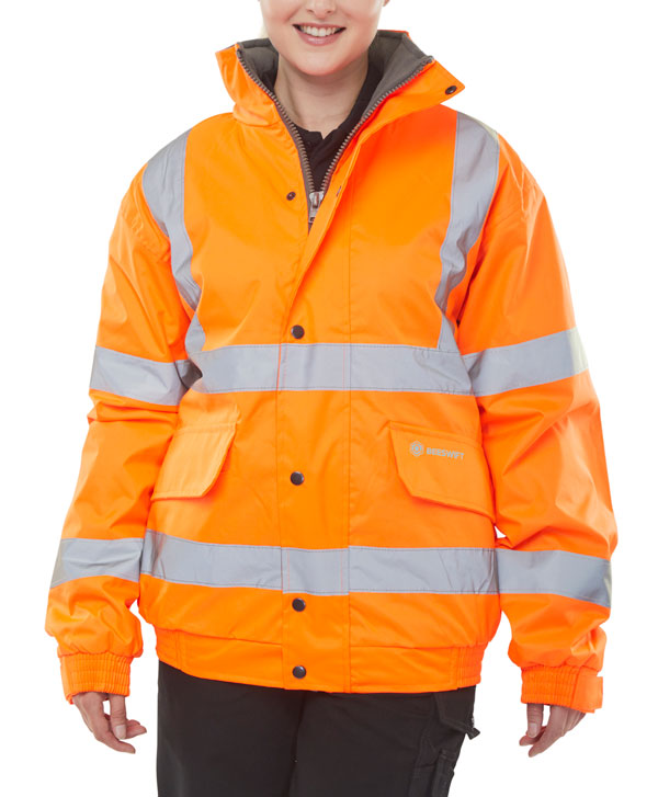 Beeswift Bomber Jacket Fleece Lined Hi-vis