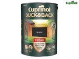 Cuprinol Ducksback 5 Year Waterproof for Sheds & Fences Black 5 litre