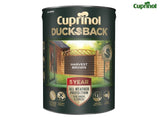 Cuprinol Ducksback 5 Year Waterproof for Sheds & Fences Harvest Brown 5 litre