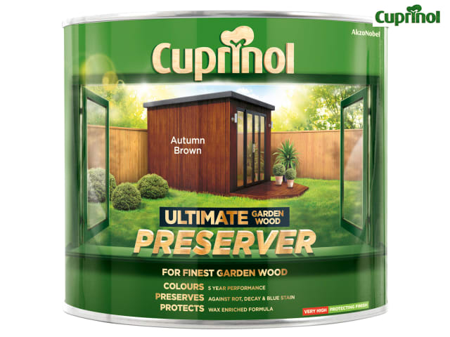 Cuprinol Ultimate Garden Wood Preserver Autumn Brown 1 litre