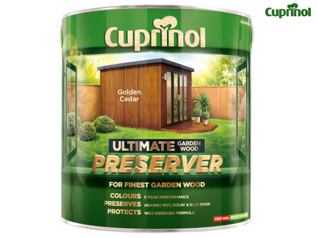 Cuprinol Ultimate Garden Wood Preserver Golden Cedar 4 litre