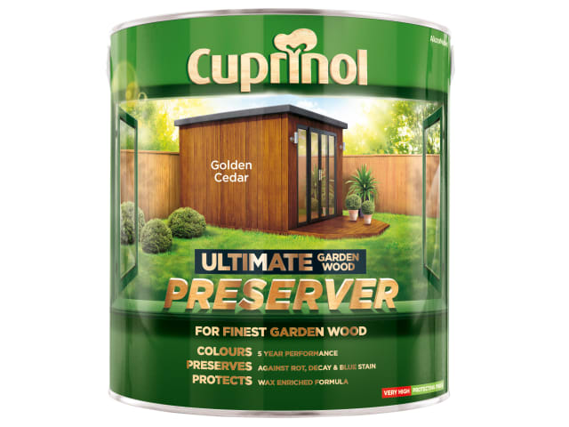 Cuprinol Ultimate Garden Wood Preserver Golden Cedar 4 litre