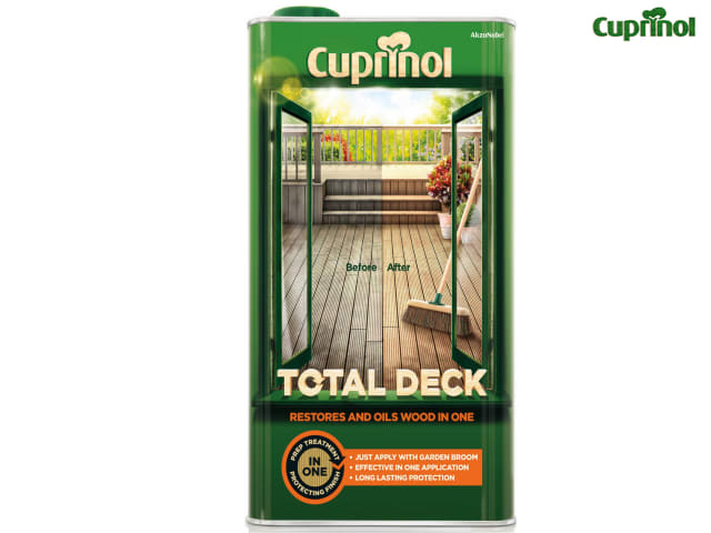 Cuprinol Total Deck Restore & Oil Wood Clear 5 litre