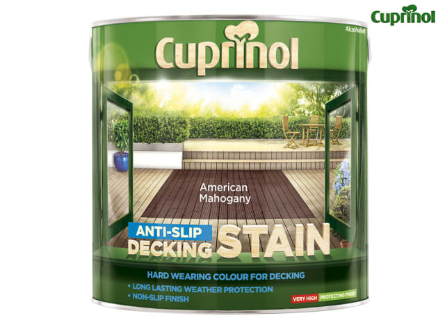 Cuprinol Anti-Slip Decking Stain American Mahogany 2.5 litre