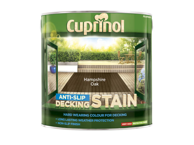 Cuprinol Anti-Slip Decking Stain Hampshire Oak 2.5 litre