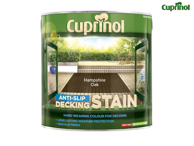 Cuprinol Anti-Slip Decking Stain Hampshire Oak 2.5 litre