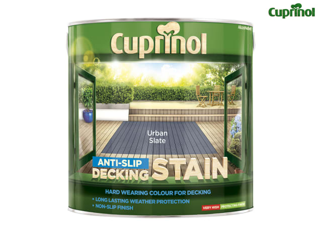 Cuprinol Anti-Slip Decking Stain Urban Slate 2.5 litre