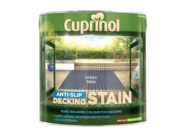 Cuprinol Anti-Slip Decking Stain Urban Slate 2.5 litre