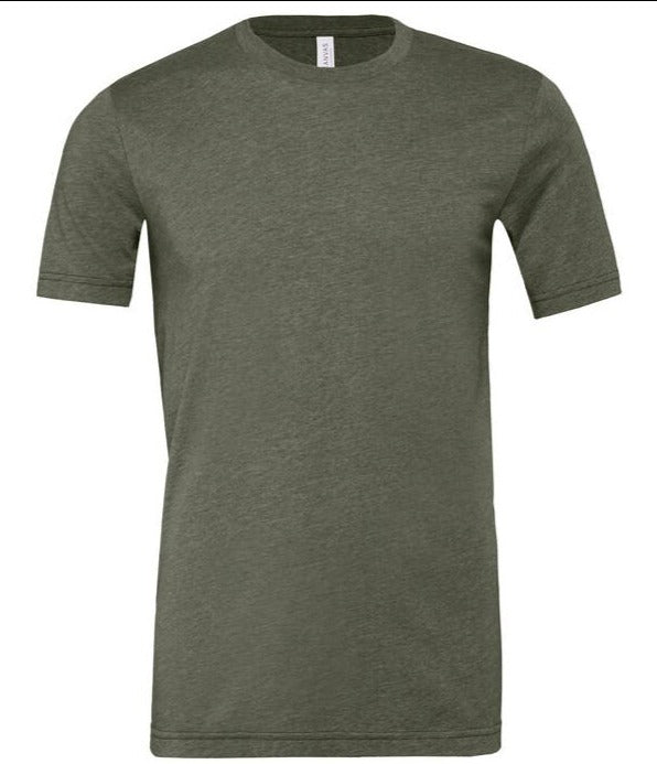 Bella Canvas Unisex Heather Cvc Short Sleeve T-Shirt - Heather Military Green