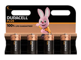 Duracell C Cell Plus Power +100% Batteries (Pack 4)