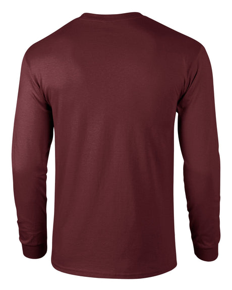 Gildan Ultra Cotton Adult Long Sleeve T-Shirt - Maroon