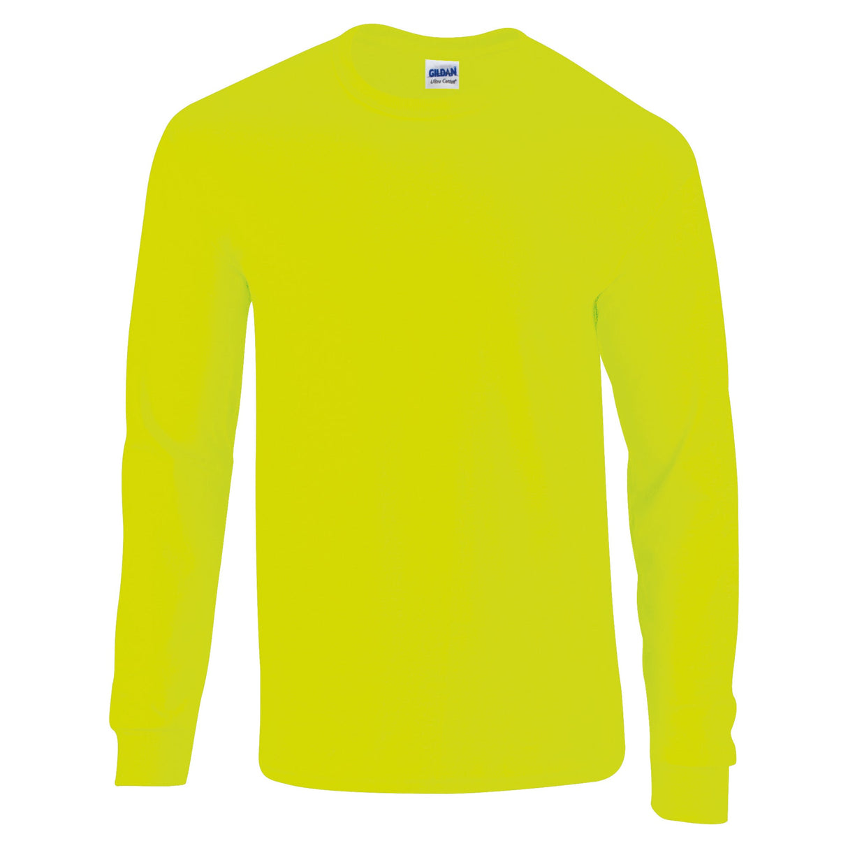 Gildan Ultra Cotton Adult Long Sleeve T-Shirt - Safety Green