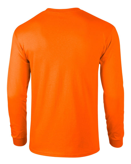 Gildan Ultra Cotton Adult Long Sleeve T-Shirt - Safety Orange